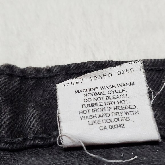 VINTAGE Levi's 550 Red Tab Black Stone Wash Relaxed Tapered High Rise Jeans 6 - Picture 10 of 13